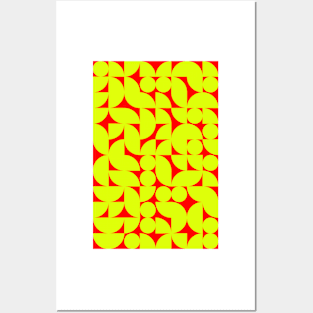 Fire Colored Geometric Pattern - Shapes #9 Posters and Art